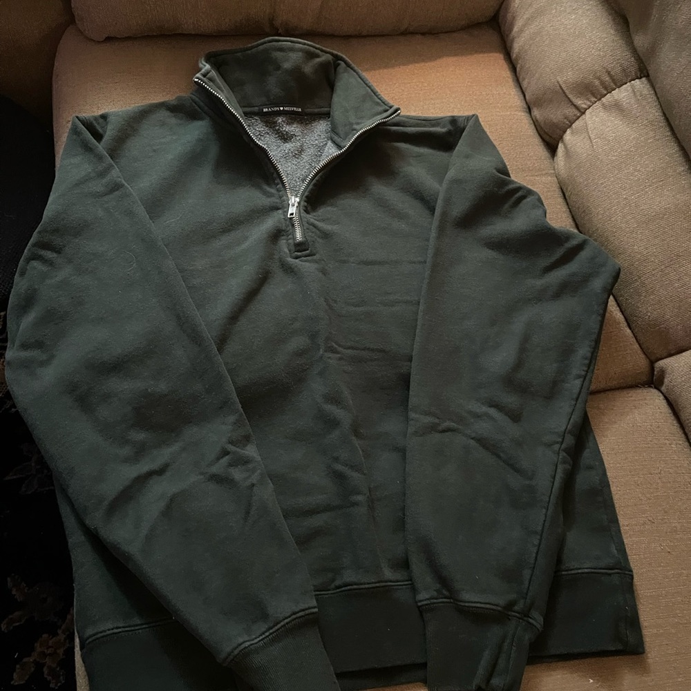 Brandy Melville dark gray sweatshirt, half zip